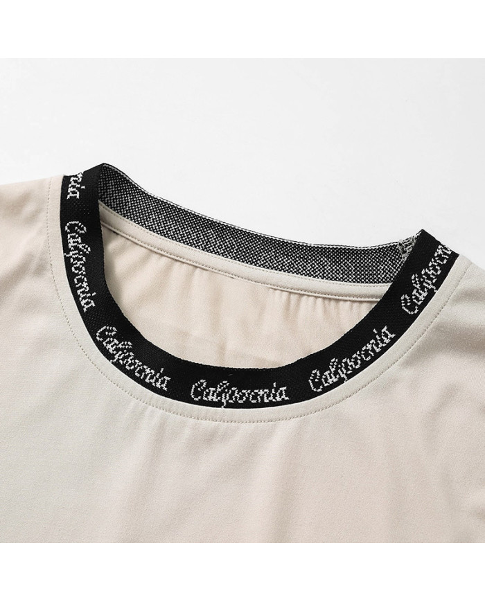 summer fashion round collar short sleeve men T-shirt