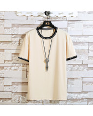 summer fashion round collar short sleeve men T-shirt