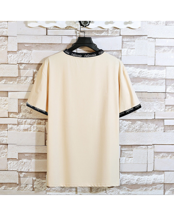 summer fashion round collar short sleeve men T-shirt