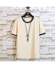 summer fashion round collar short sleeve men T-shirt