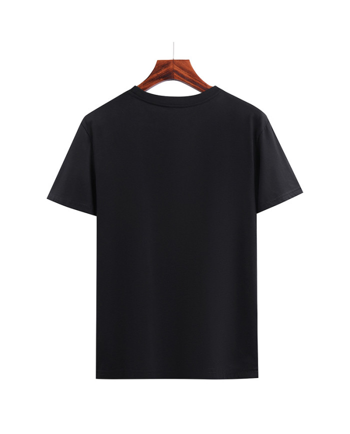 summer men street fashion printing cotton loose  T-shirt