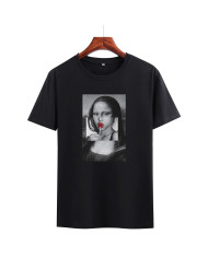 summer men street fashion printing cotton loose  T-shirt