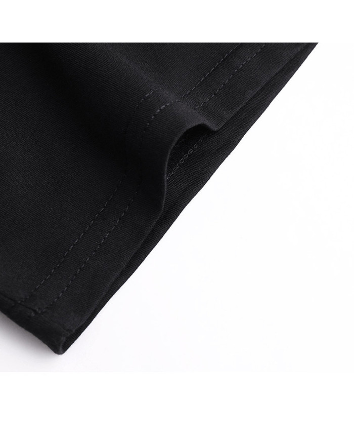 summer men street fashion printing cotton loose  T-shirt