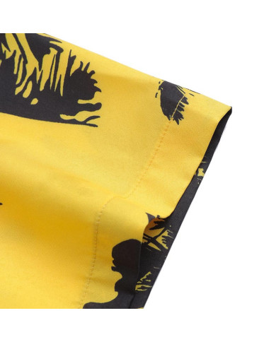 summer men printing Hawaii style thin cardigan T-shirt