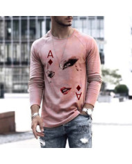summer men street fashion printing cotton loose  T-shirt